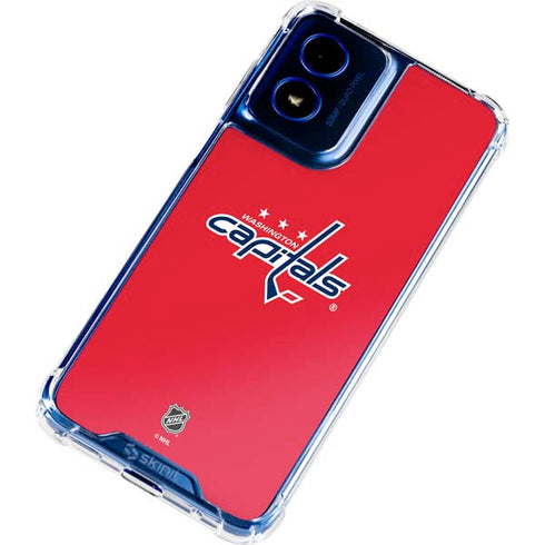 NHL Washington Capitals Solid Background Moto G 5G (2024) Clear Case