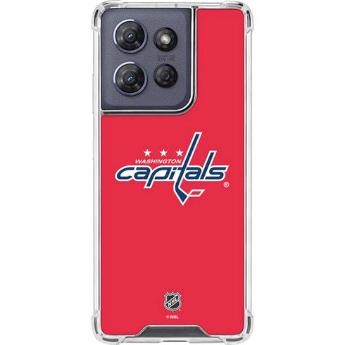 NHL Washington Capitals Solid Background Moto G Play 5G (2025) Clear Case