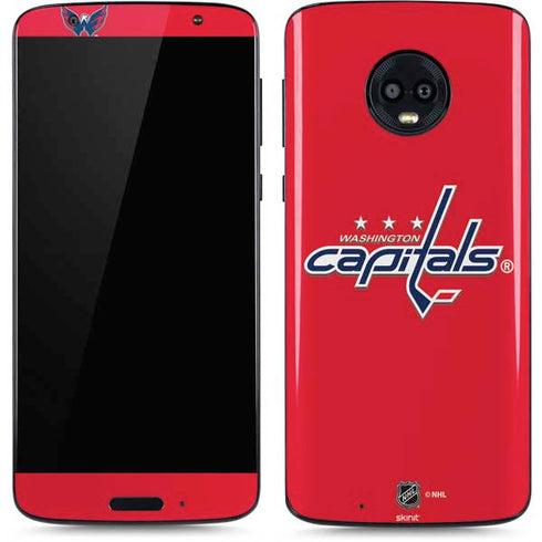 NHL Washington Capitals Solid Background Moto G6 Skin