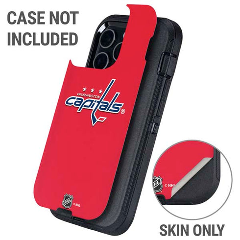 NHL Washington Capitals Solid Background Otterbox Defender iPhone Skin
