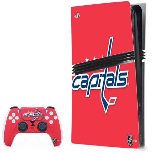 NHL Washington Capitals Solid Background PS5 Pro Bundle Skin