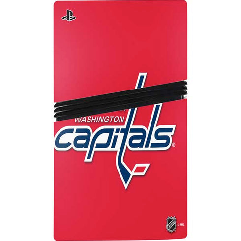NHL Washington Capitals Solid Background PS5 Pro Disk Bundle Skin