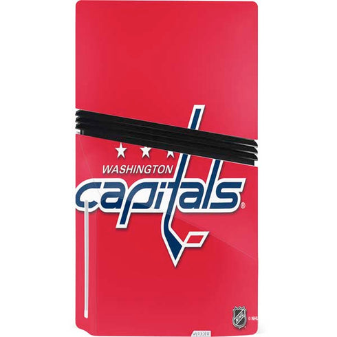 NHL Washington Capitals Solid Background PS5 Pro Disk Bundle Skin