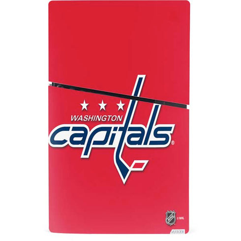 NHL Washington Capitals Solid Background PS5 Slim Digital Edition Console Skin