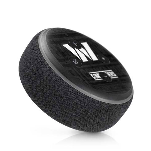 NFL Washington Commanders Black and White Amazon Echo Dot Skin