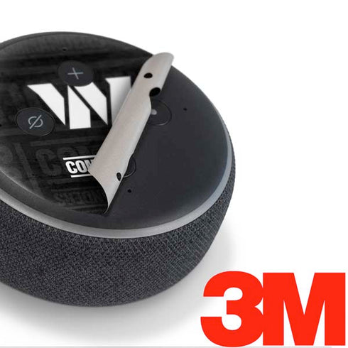 NFL Washington Commanders Black and White Amazon Echo Dot Skin