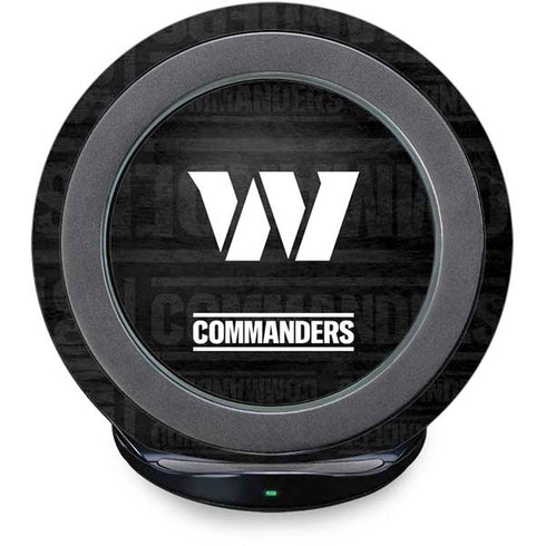 NFL Washington Commanders Black and White Fast Charge Wireless Charging Stand Skin
