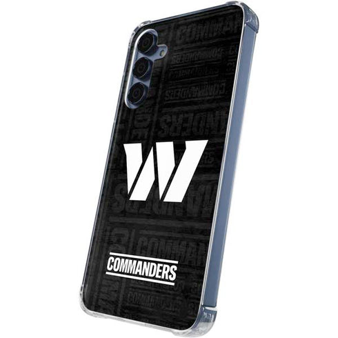 NFL Washington Commanders Black and White Galaxy A35 5G Clear Case