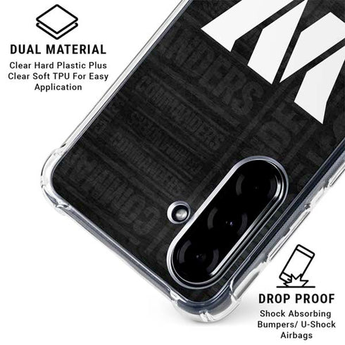 NFL Washington Commanders Black and White Galaxy A36 5G Clear Case