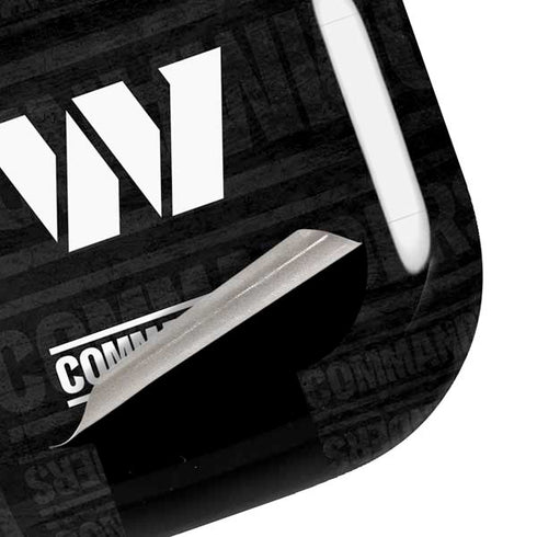 NFL Washington Commanders Black and White Galaxy Buds Live Skin