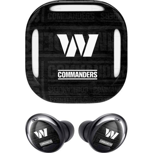 NFL Washington Commanders Black and White Galaxy Buds Pro Skin