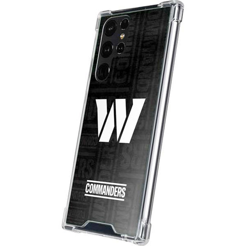 NFL Washington Commanders Black and White Galaxy S23 Ultra Clear Case