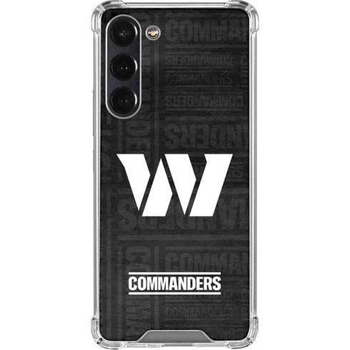 NFL Washington Commanders Black and White Galaxy S24 FE Clear Case