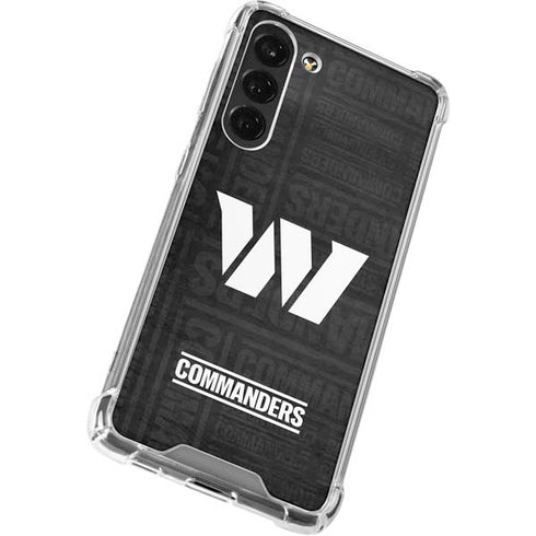 NFL Washington Commanders Black and White Galaxy S24 FE Clear Case