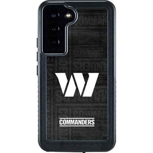 NFL Washington Commanders Black and White Galaxy S24 Plus Waterproof Case