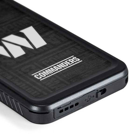 NFL Washington Commanders Black and White Galaxy S24 Plus Waterproof Case