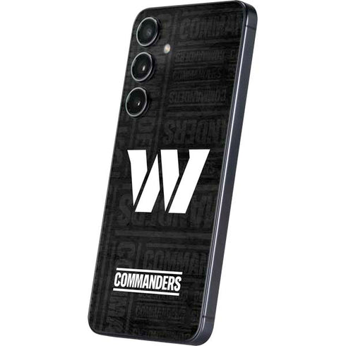 NFL Washington Commanders Black and White Galaxy S25 Skin