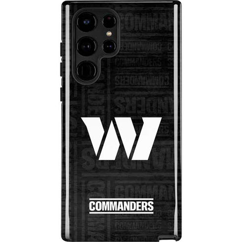 NFL Washington Commanders Black and White Galaxy S25 Ultra Impact Case