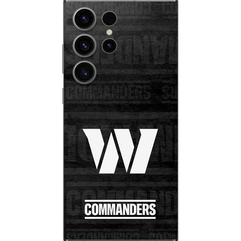 NFL Washington Commanders Black and White Galaxy S24 Ultra Skin