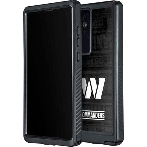 NFL Washington Commanders Black and White Galaxy S24 Ultra Waterproof Case