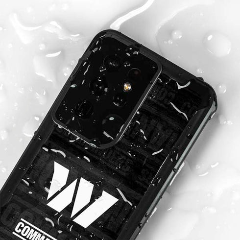 NFL Washington Commanders Black and White Galaxy S24 Ultra Waterproof Case