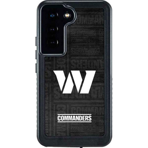 NFL Washington Commanders Black and White Galaxy S24 Waterproof Case