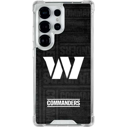 NFL Washington Commanders Black and White Galaxy S25 Ultra Clear Case