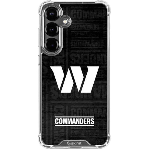 NFL Washington Commanders Black and White Galaxy S26 Clear Case