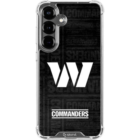 NFL Washington Commanders Black and White Galaxy S26 Plus Clear Case