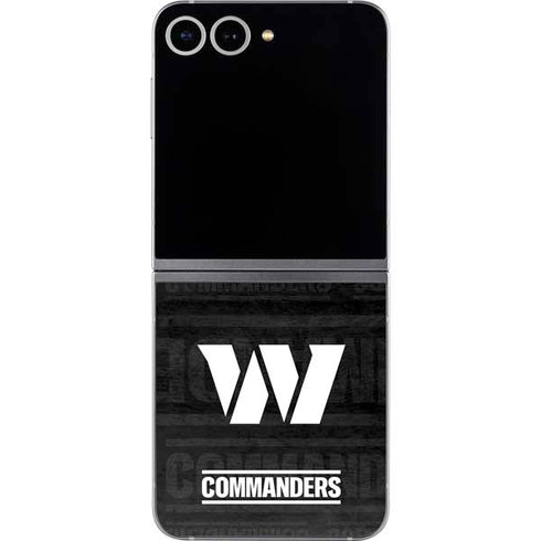 NFL Washington Commanders Black and White Galaxy Z Flip6 Skin
