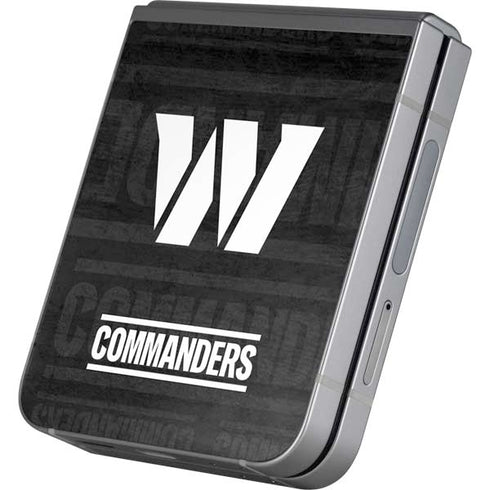 NFL Washington Commanders Black and White Galaxy Z Flip6 Skin