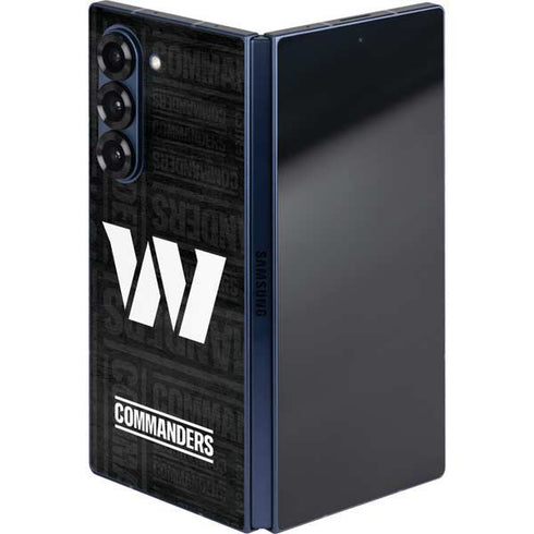 NFL Washington Commanders Black and White Galaxy Z Fold6 Skin
