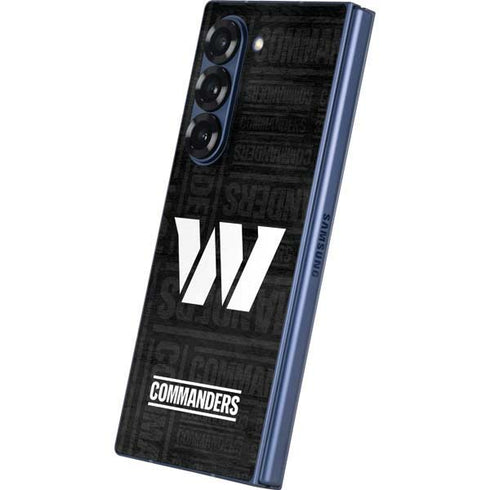 NFL Washington Commanders Black and White Galaxy Z Fold6 Skin