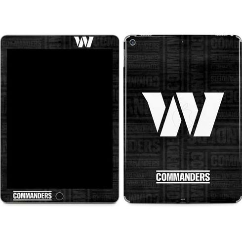 NFL Washington Commanders Black and White iPad Skins