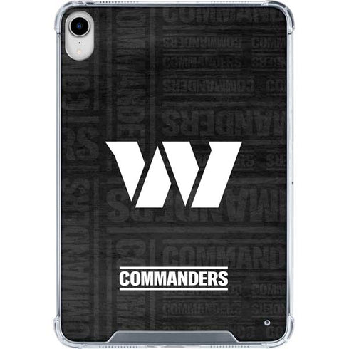 NFL Washington Commanders Black and White iPad 11th Gen (2025) Clear Case