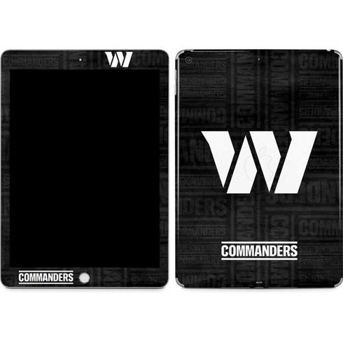 NFL Washington Commanders Black and White Apple iPad Skin