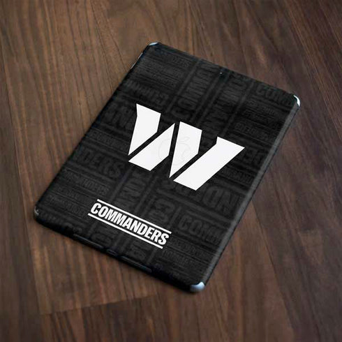 NFL Washington Commanders Black and White Apple iPad Skin