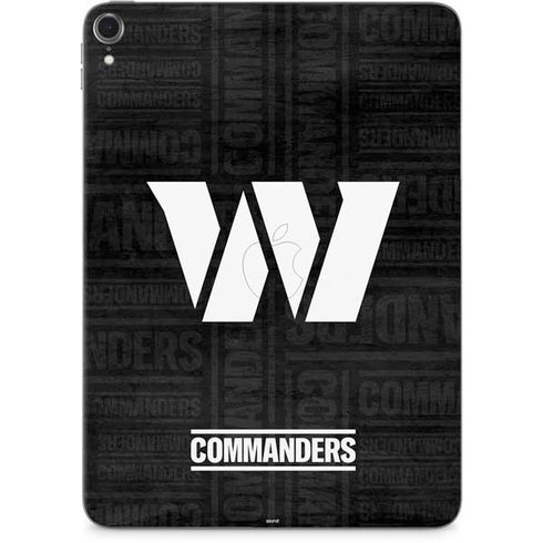 NFL Washington Commanders Black and White Apple iPad Pro Skin