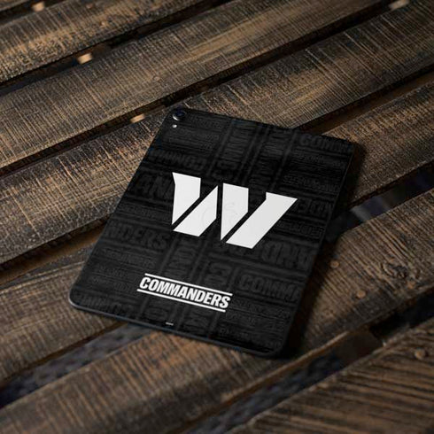 NFL Washington Commanders Black and White Apple iPad Pro Skin