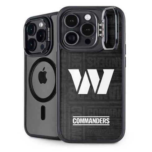 NFL Washington Commanders Black and White iPhone 14 Pro Max Kickstand Case