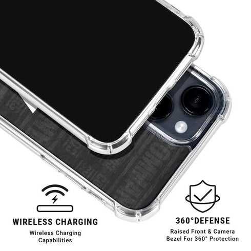 NFL Washington Commanders Black and White iPhone 15 Clear Case