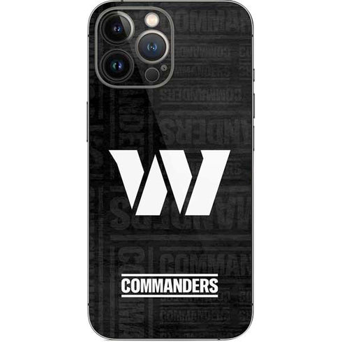 NFL Washington Commanders Black and White iPhone 15 Pro Max Skin