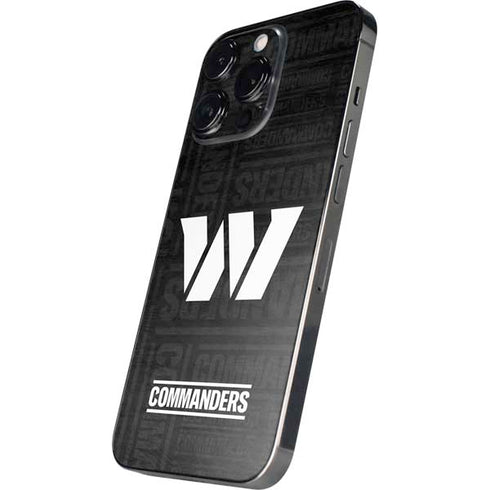 NFL Washington Commanders Black and White iPhone 15 Pro Max Skin