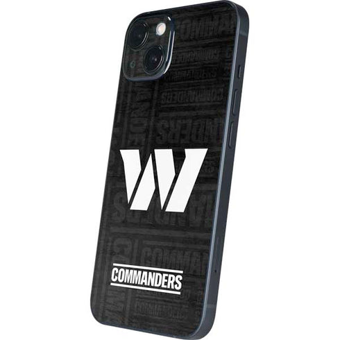 NFL Washington Commanders Black and White iPhone 15 Skin
