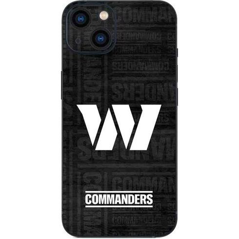 NFL Washington Commanders Black and White iPhone 15 Skin