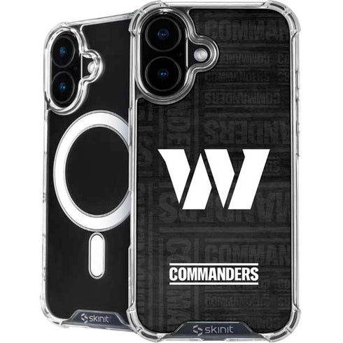 NFL Washington Commanders Black and White iPhone 16 MagSafe Case