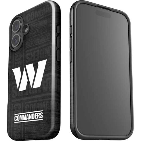 NFL Washington Commanders Black and White iPhone 16 Plus Impact Case