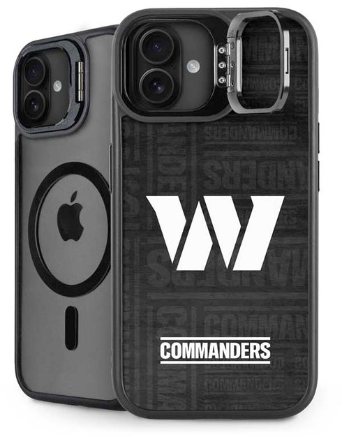 NFL Washington Commanders Black and White iPhone 16 Plus Kickstand Case