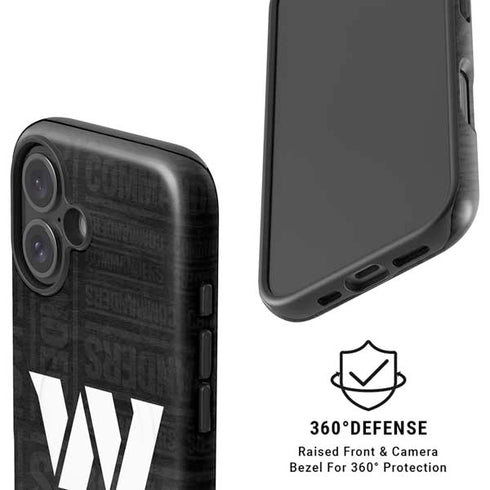NFL Washington Commanders Black and White iPhone 16 Plus Magsafe Impact Case