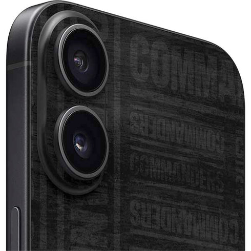 NFL Washington Commanders Black and White iPhone 16 Plus Skin